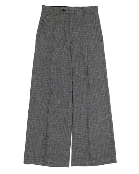 LINEN WIDE TROUSERS