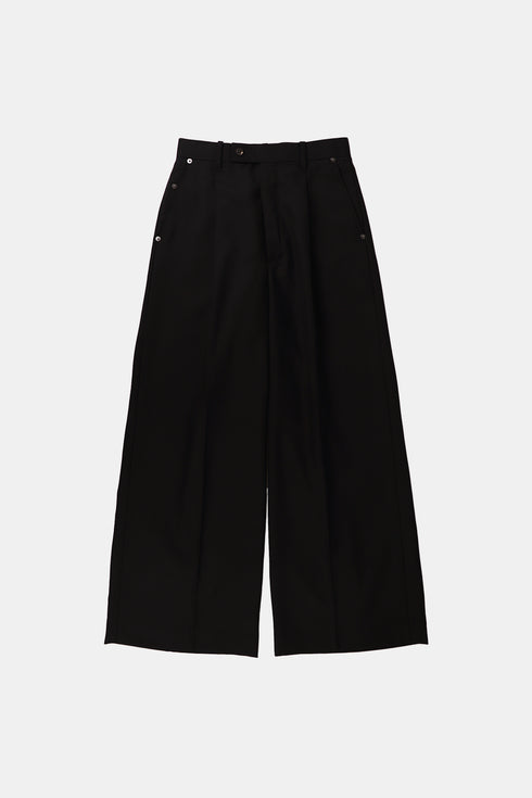 SINGLE-TUCKED WIDE TROUSERS