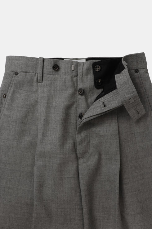 SINGLE-TUCKED WIDE TROUSERS
