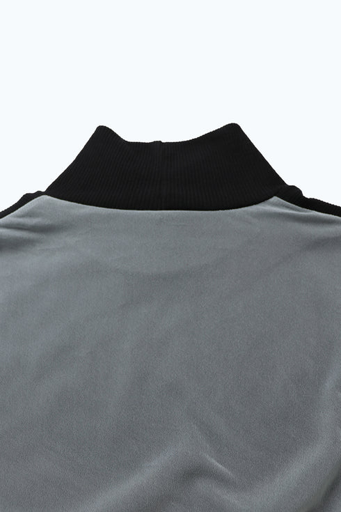 BI-COLOR HIGH-NECKED SEE-THROUGH TOP